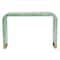 Baxton Studio Didrika Modern Bohemian Seafoam Green Mother of Pearl Console Table 240-13468-ZORO - alternate 6